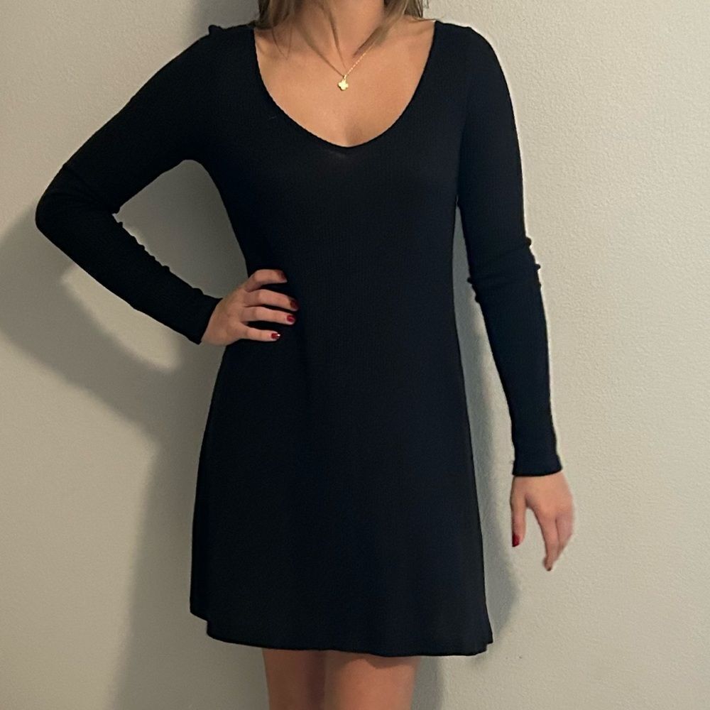 Express Long Sleeve Casual Soft Flowy Dress​​